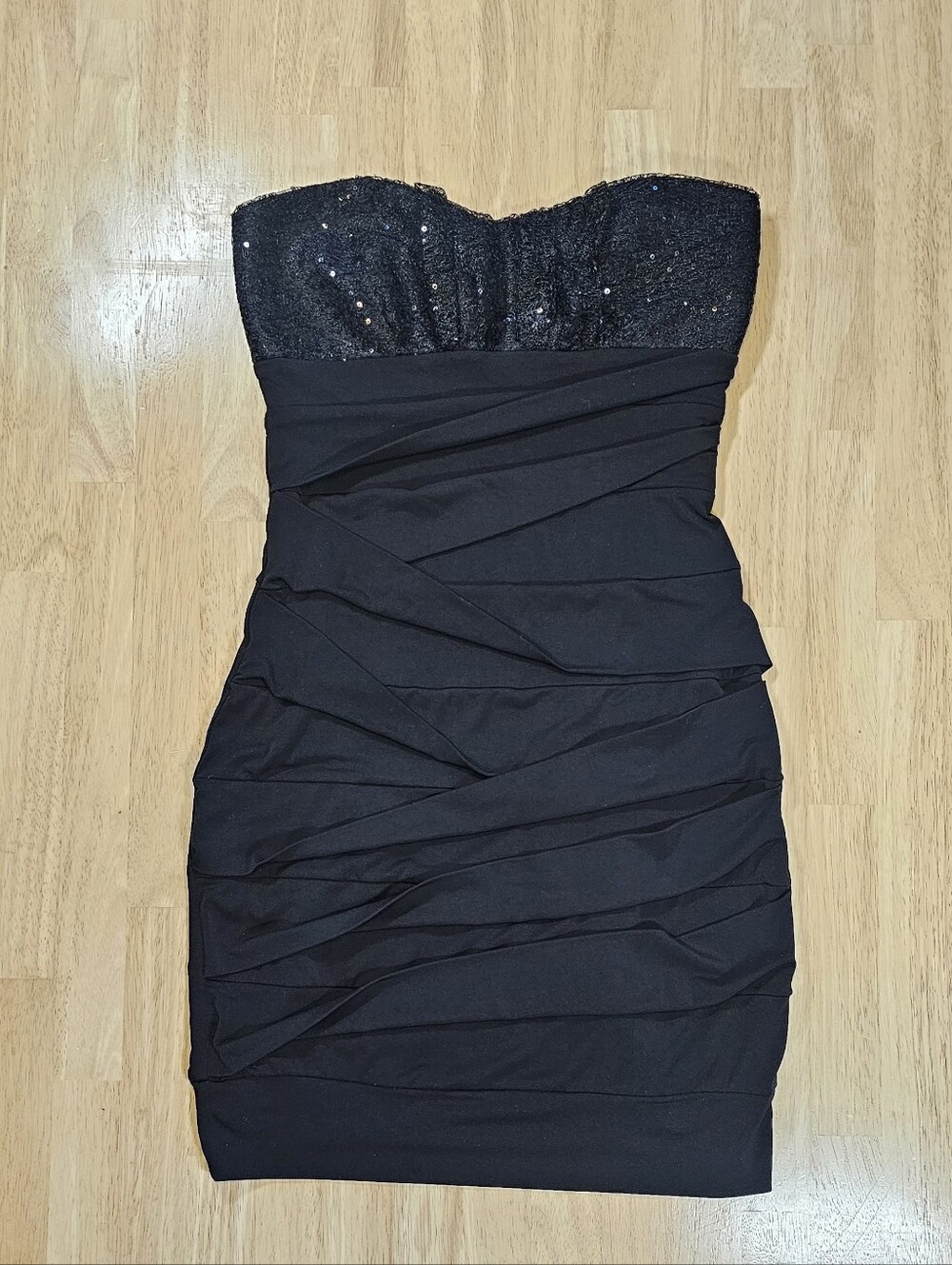 Ruby Rox Black Sequin Bodycon Dress